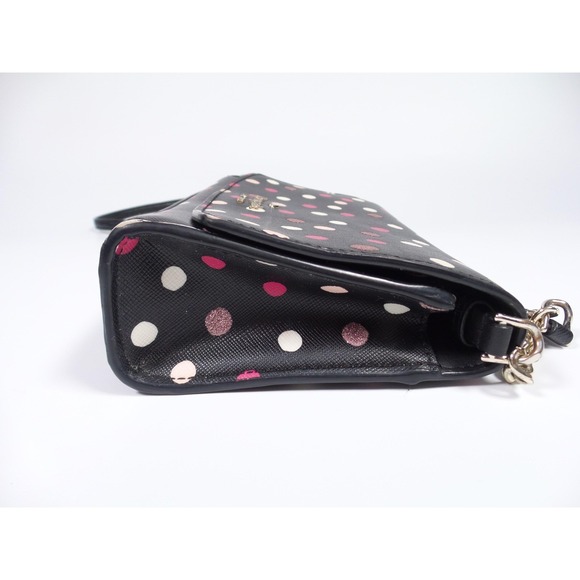 Kate Spade Crossbody Bag Womens Polka Dot Leather Purse Clutch Wallet Strap - Picture 5 of 12